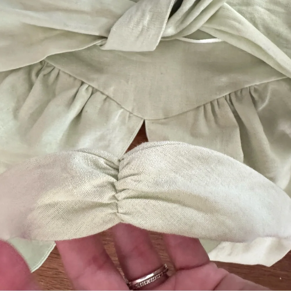 Zara Green Linen Crop Top - Picture 8 of 9